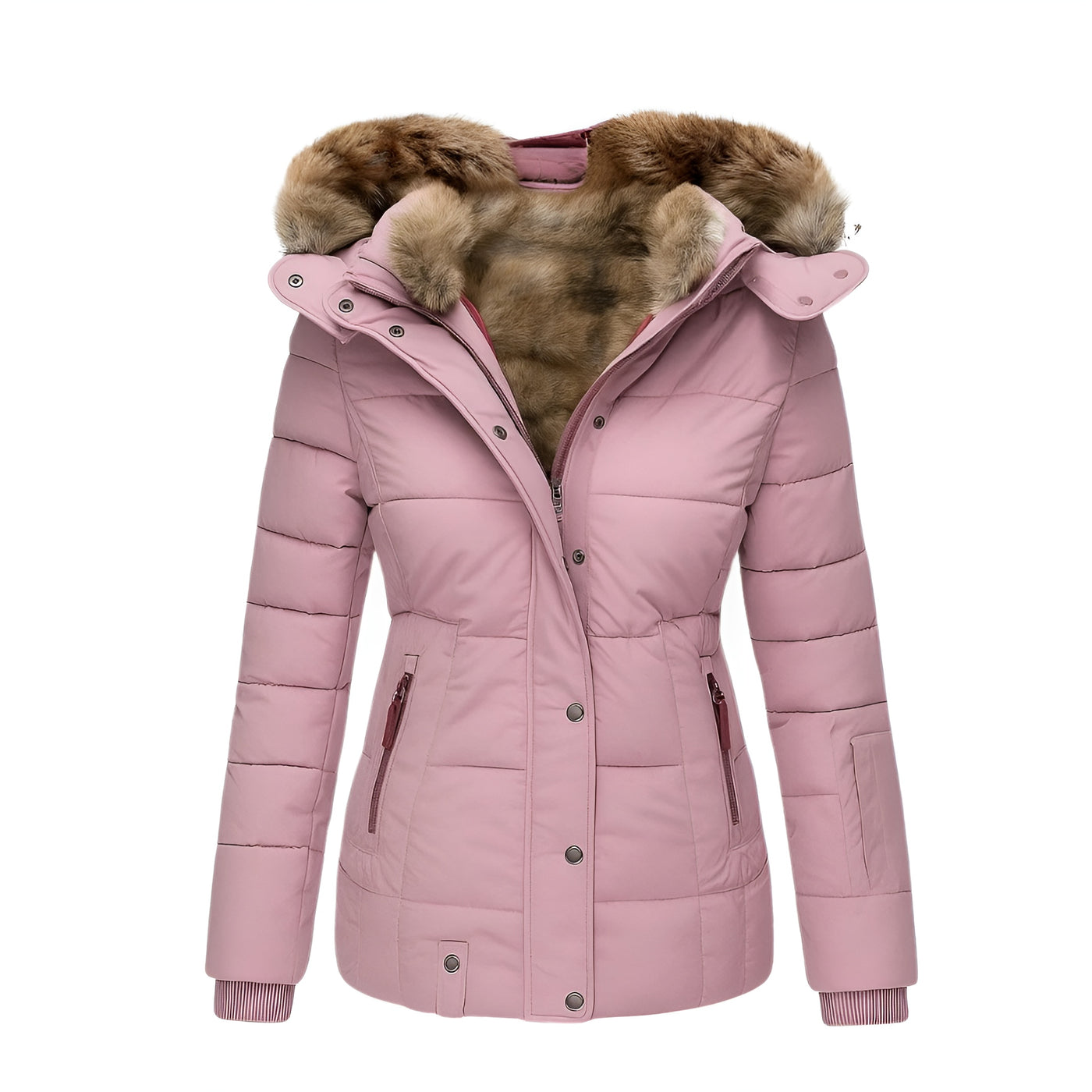 Lila™ | Manteau d’hiver chaud avec doublure en fourrure douce