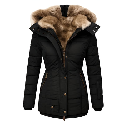 Lila™ | Manteau d’hiver chaud avec doublure en fourrure douce