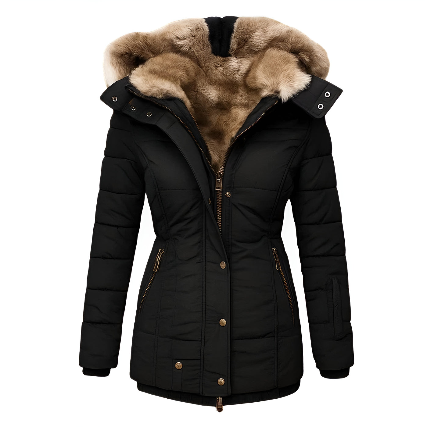 Lila™ | Manteau d’hiver chaud avec doublure en fourrure douce