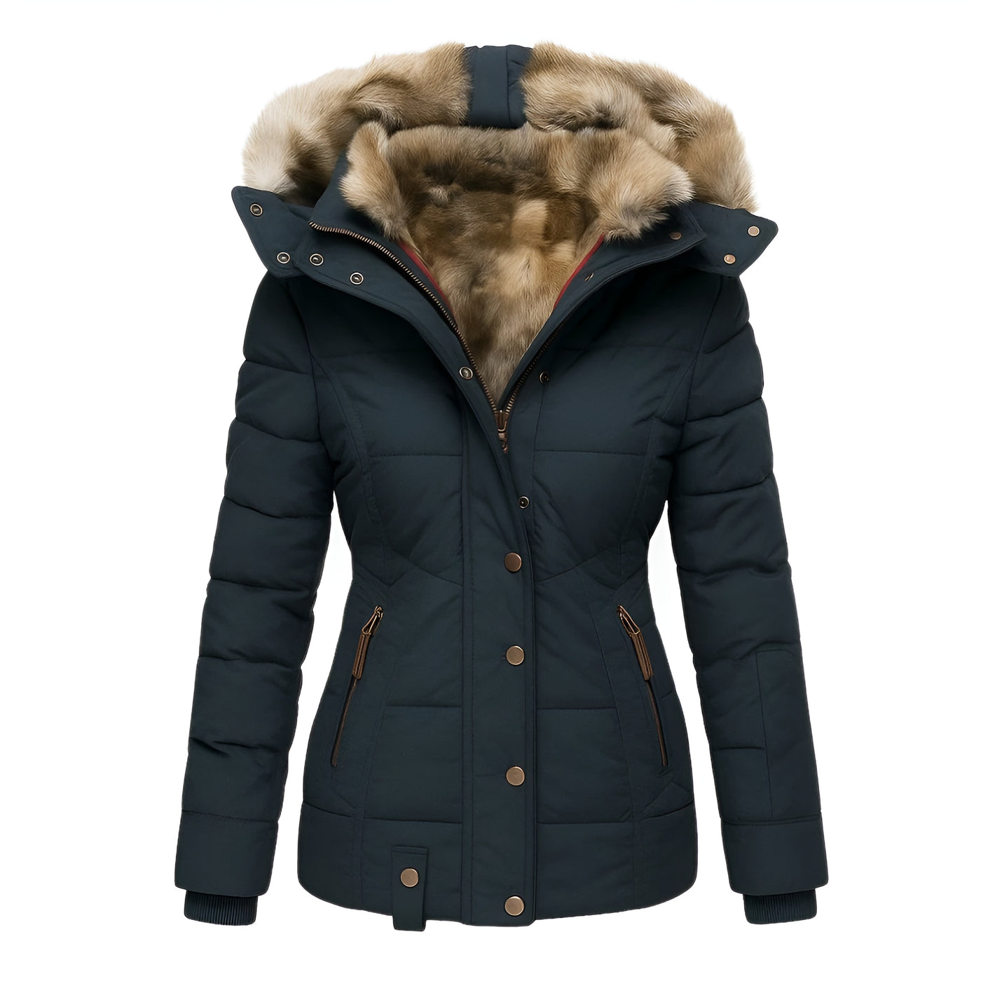 Lila™ | Manteau d’hiver chaud avec doublure en fourrure douce