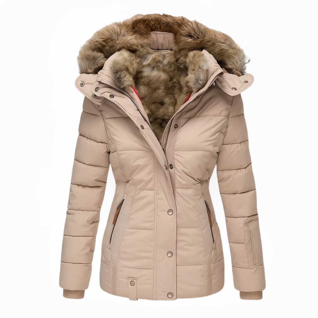 Lila™ | Manteau d’hiver chaud avec doublure en fourrure douce