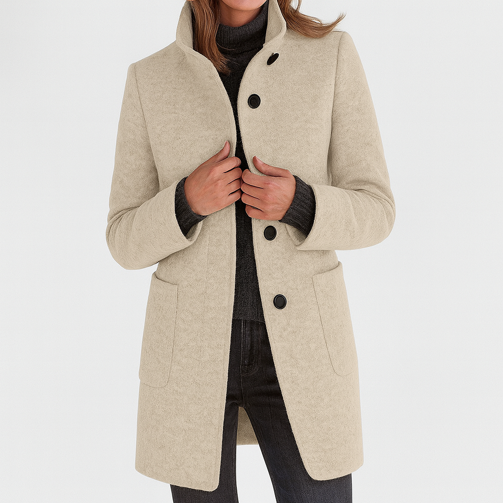 Clara™ | Manteau femme à col haut