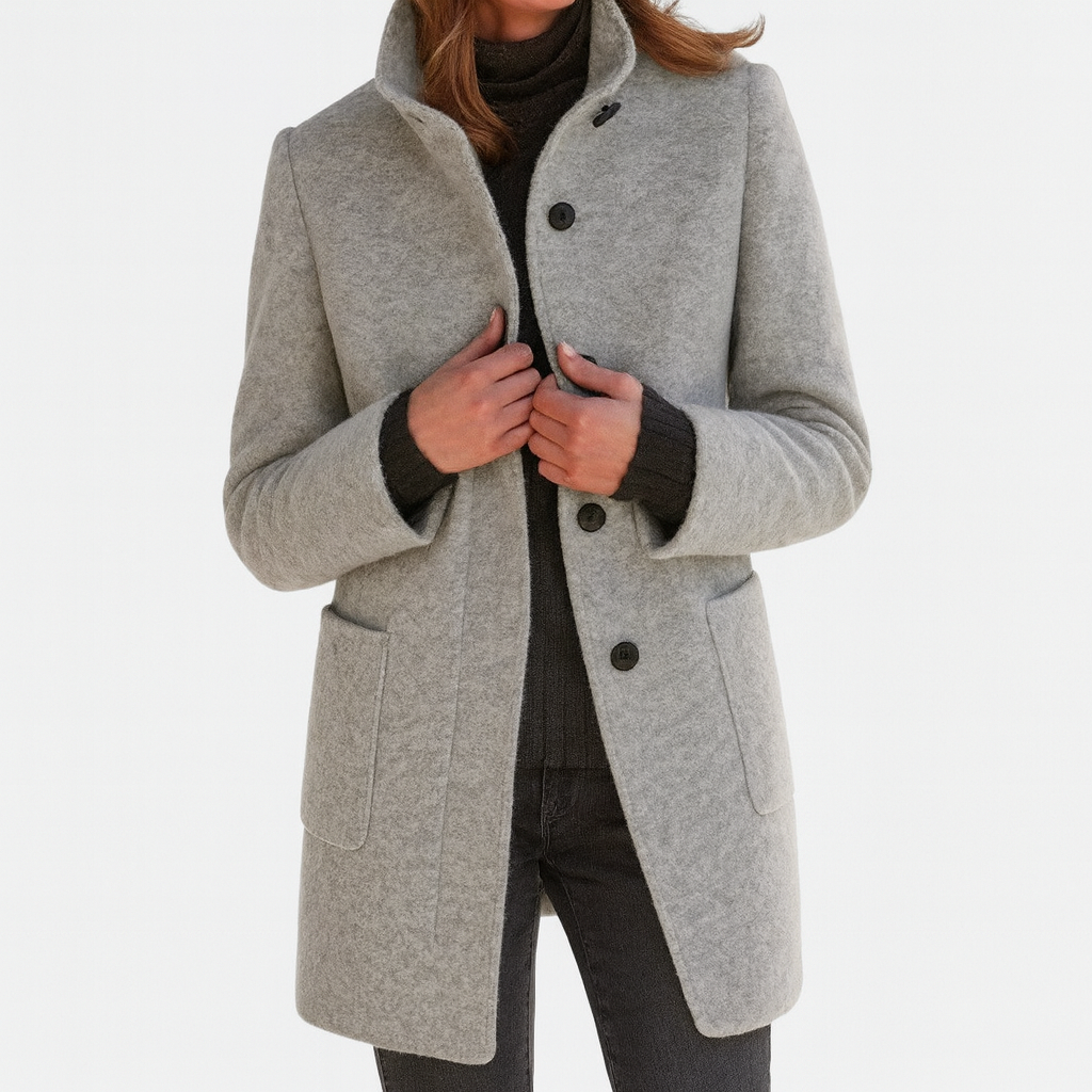 Clara™ | Manteau femme à col haut