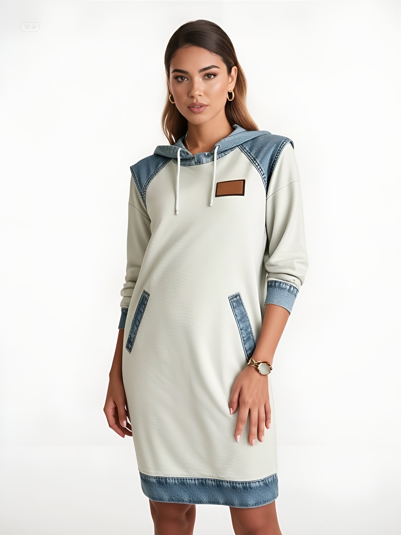 Julia™ | Robe urbaine à capuche contrastée