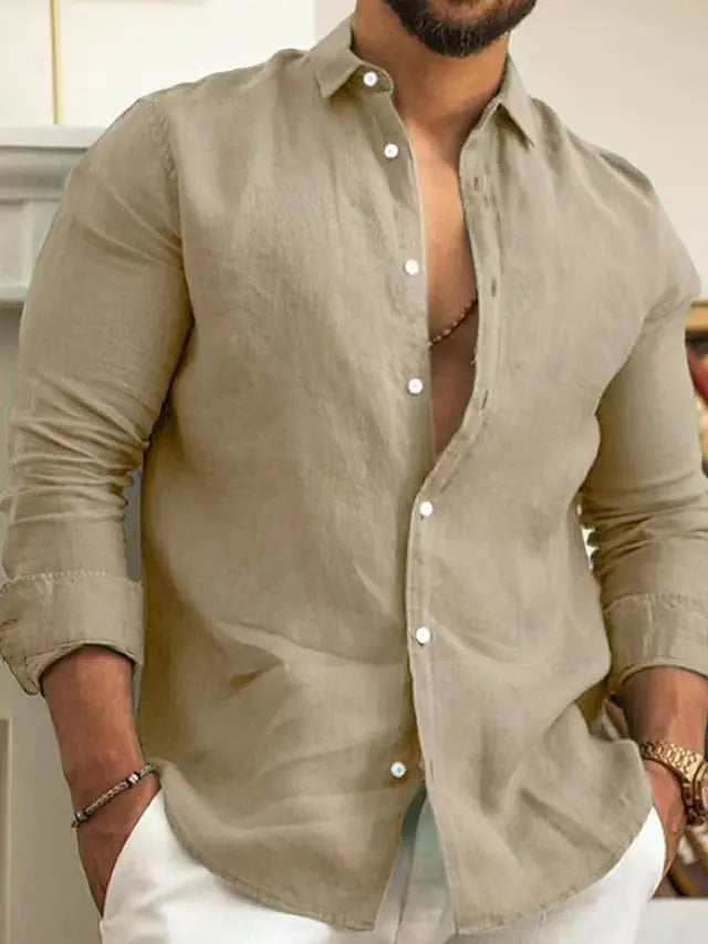 Thomas™ | Chemise en coton à col italien