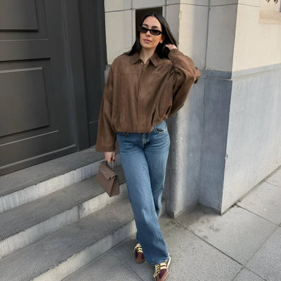 Mireille™ | Blouson bombardier en daim