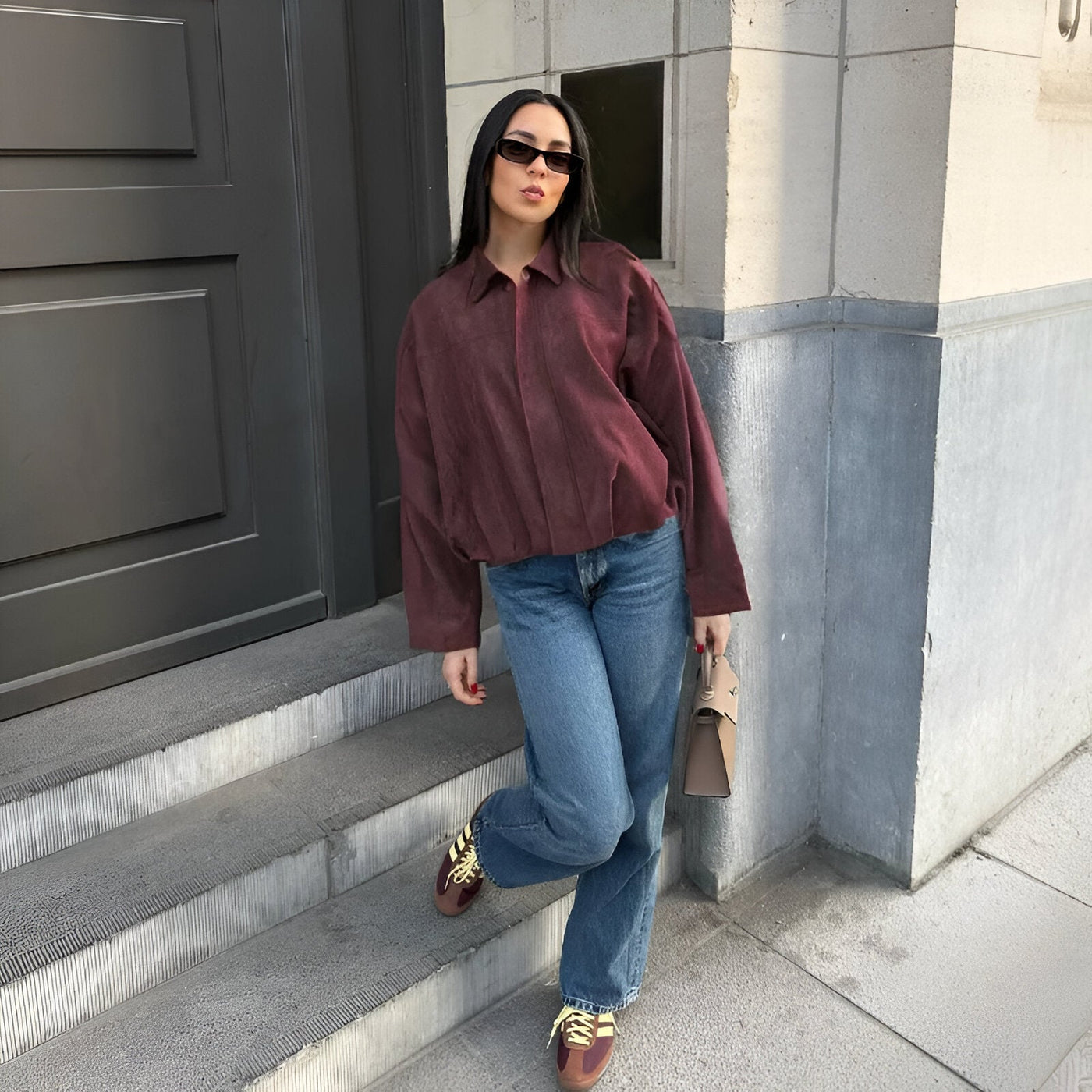 Mireille™ | Blouson bombardier en daim