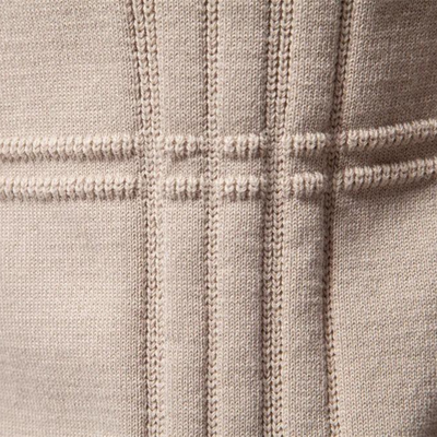 Léon™  | Pull homme beige élégant à col rond