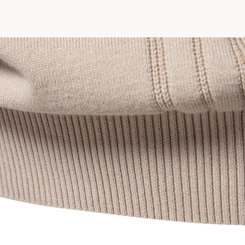 Léon™  | Pull homme beige élégant à col rond