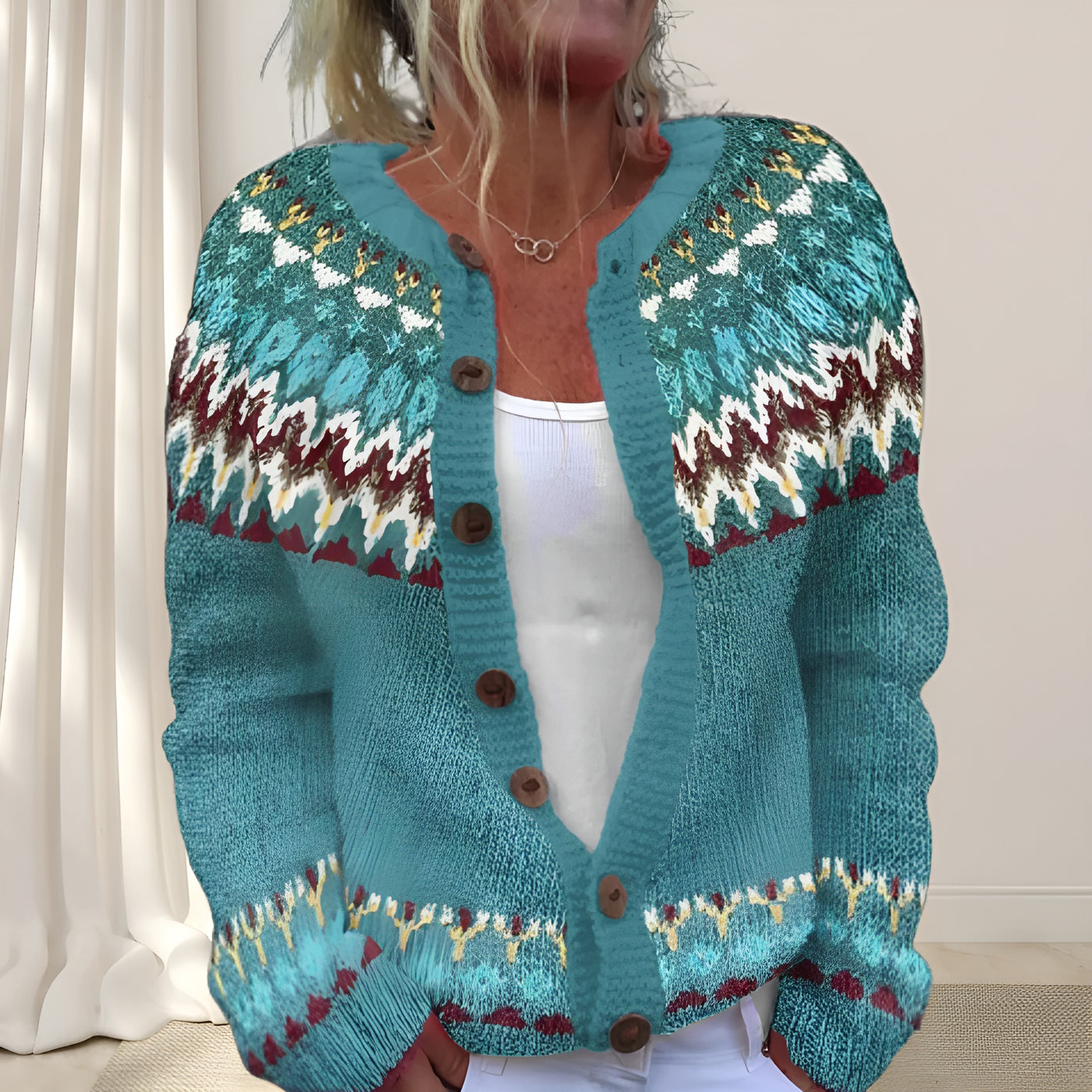 Sarah™ | Gilet chic en maille lâche avec motif (2 + 1 GRATUIT)